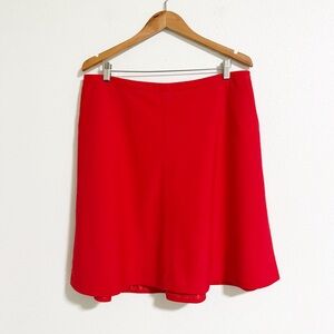 Loft Bright Red A Line Skirt